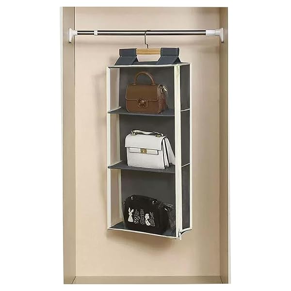 バッグ収納袋防水吊り透明ぬいぐるみ収納袋防塵クローゼットドア背面大容量壁ポケット4層ジップコレク..