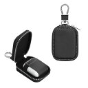 kwmobile イヤホンケース in-ear Headphones対応 ケース - ポーチ 傷防止 PUレザー 6 x 5 cm 黒色