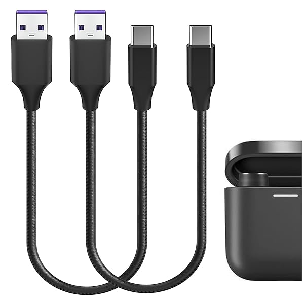 Geekria PUレザー 充電ケーブル 互換性 Type-C 充電コード USB to USB-C ビーアンドダブリュ Bowers & Wilkin PI8, PI7, Pi5, Px7 S2e, Px8, Pi7 S2 に対応 (黒 / 30c
