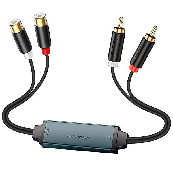 Duttek rca グランド ループ アイソレータ、RCA ステレオ 2 チャネル ノイズ アイソレータ、グランド ..