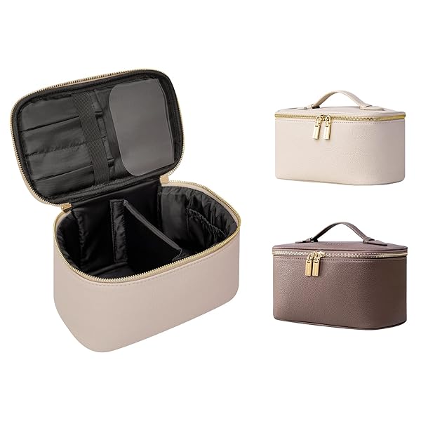 化粧ポーチ ROWNYEON メイクポーチ 大容量 コスメポーチ コスメティックバッグ バニティバッグ ブラシ..