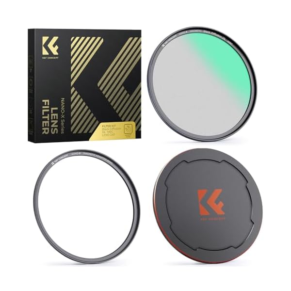 K&F CONCEPT 72mm マグネット式ブラックミスト1/4+レンズキャップセット ソフト効果1/4 コントラスト調整用28層ナノコーティング 日本製AGC光学ガラス 航空アルミ材質 超薄枠 28層ナノコーティング 撥水 撥油 擦り傷防止 マグ