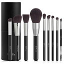 DUcare メイクブラシ 9本セット 化粧ブラシ 化粧筆 アイシャドウブラシ フェイスブラシ 厳選した極細毛をたっぷり使用 ホルダーケース付き 持ち運び便利 メイク道具 プレゼント 黒色D0911