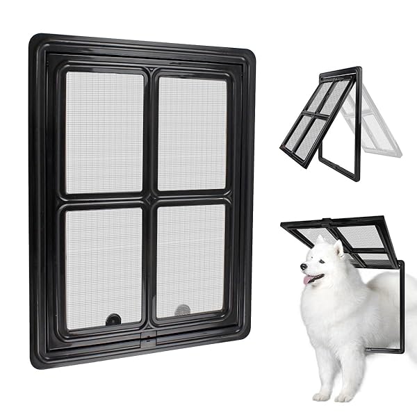 Namsan 犬用ドア 猫出入り口 30cm x 40 cm ペットドア 網戸ペット 網戸専用