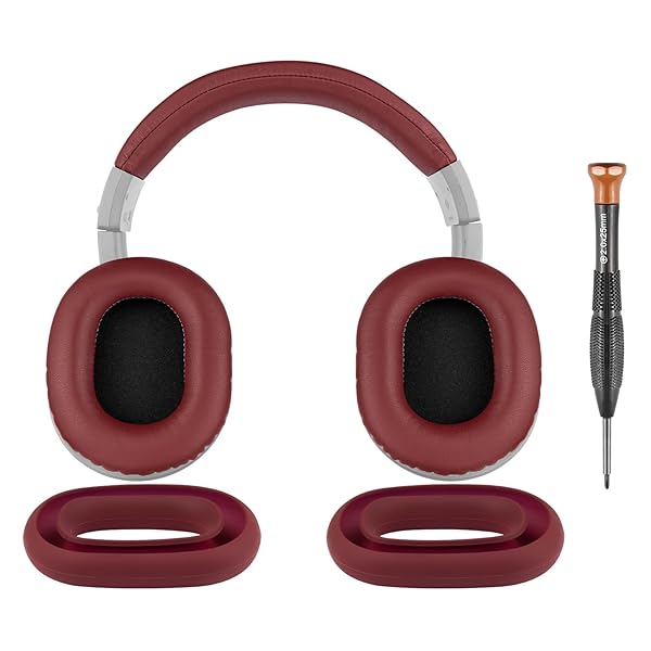 SOULWIT イヤーパッド + ヘッドバンドカバー + イヤーパッドカバー for Audio Technica ATH M40, M40X と