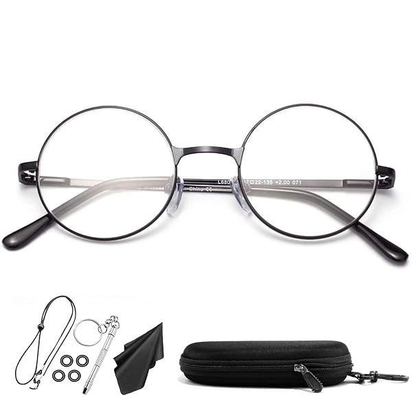 [Soarea] おしゃれ老眼鏡 メンズ レディース 丸メガネ ブルーライトカット かわいい 老眼鏡 (ブ