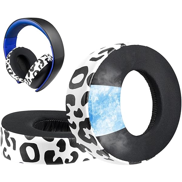 SOULWIT 冷却ジェルパッド イヤーパッド 交換用 Sony Gold Wireless Playstation PS4 ゲーミングヘッドセ