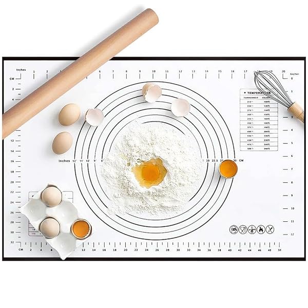 LOYELEY クッキングマット パンこねマット 大きいサイズ 製菓マット パン作りシリコンマット