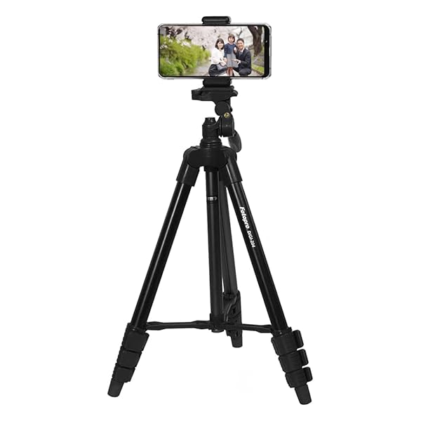 Fotopro スマホ 三脚 120cm 4段階 調節 小型 3WAY 雲台 収納袋 スマホ用 スマホホルダー iPhone Android