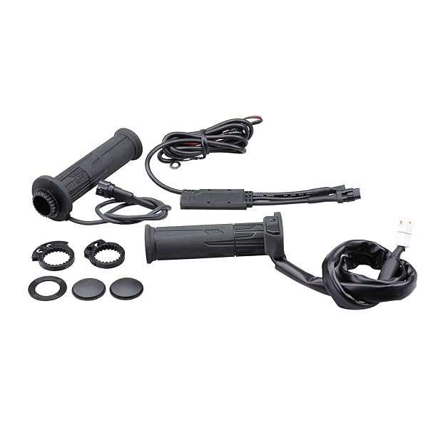 キジマ(Kijima) バイクパーツ グリップヒーター GH10 スロットル一体式 130mm ボタン式スイッチ φ