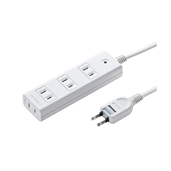 サンワサプライ 電源タップ 4個口 2P 1m 雷ガード・ホコリ防止シャッター・裏面マグネット付