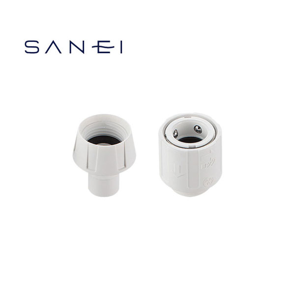 Rakuten - シャワー部品 着脱 ワンタッチジョイントセット SANEI 三栄水栓 PL6-21S-MW2 バスルーム用