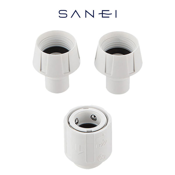 Rakuten - シャワー部品 着脱 ワンタッチジョイントセット SANEI 三栄水栓 PL61-21S バスルーム用