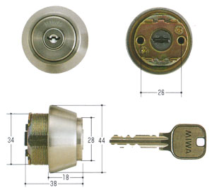 Rakuten - MIWA U9シリンダー LSPタイプ TE18 MCY-130 　扉厚40〜43mm向け MCY130 美和ロック LSP SWLSP