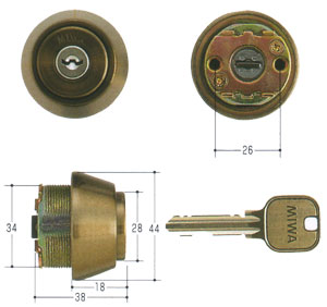 Rakuten - MIWA(美和ロック) U9シリンダー LSPタイプ TE18 MCY-131 　扉厚40〜43mm向け MCY131 LSP SWLSP