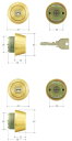 2個同一セット MIWA U9シリンダー LSPタイプ TE22 MCY-405 扉厚37〜41mm向け MCY405 美和ロック LSP SWLSP