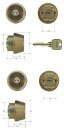 2個同一セット MIWA U9シリンダー LSPタイプ TE22 MCY-435 扉厚37〜41mm向け MCY435 美和ロック LSP SWLSP