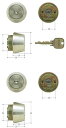 2個同一セット MIWA U9シリンダー LSPタイプ TE24 MCY-436 扉厚28〜36mm向け MCY436 美和ロック LSP SWLSP
