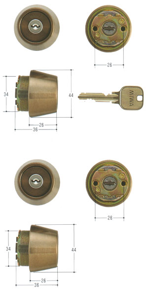 Rakuten - 2個同一セット MIWA(美和ロック) U9シリンダー LSPタイプ TE26　MCY-440 LSP SWLSP