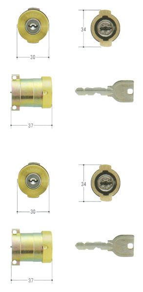 Rakuten - MIWA(美和ロック) U9シリンダー PAタイプ PG571-HS 2個同一セットMCY-491 PA・PASP
