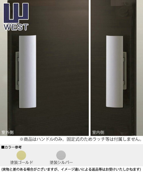Rakuten - WEST プッシュプル錠 925 固定タイプ ダミーハンドル(両開きドア向け) 交換 取替え固定ハンドル