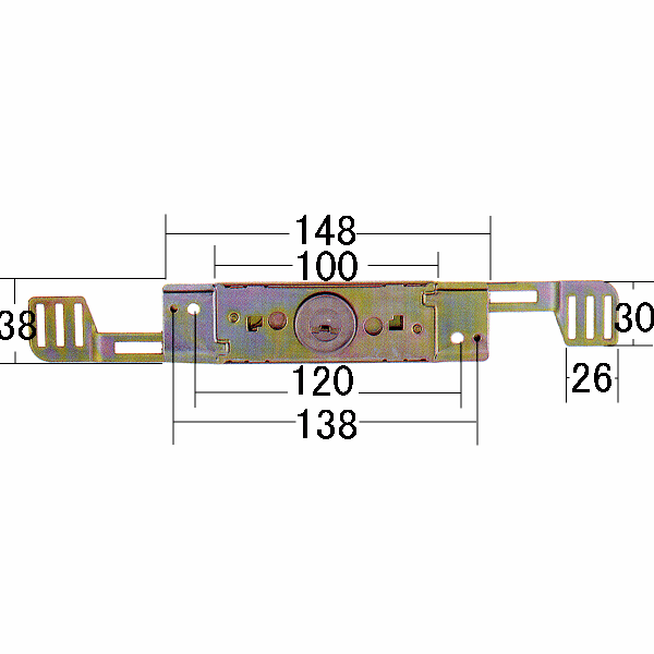Rakuten - シャッター錠　ユニバーサルシャッター錠54　ST-9　カワカミ　片面シリンダー　アーム伸330mm 縮282mm