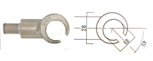 Rakuten - 取付工事関連商品・備品　SS-60-2　丁番おこし先端　φ18　丁番おこし先端　（φ8穴）　鉄　入数：1