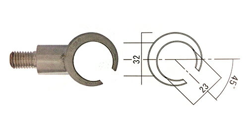 取付工事関連商品 備品 SS-62-2 丁番おこし先端 φ23 丁番おこし先端 （φ23穴） 鉄 入数：1