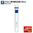 STAEDTLER ステッドラー マルス 溝付き定規 30cm 製図用 透明 耐インク・高精度 962 02-30