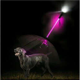 ペット 傘 アンブレラ 犬用 散歩 LED 懐中電灯 犬 折りたたみ リードつき ペット 小型犬 中型犬 雨具 愛犬 かさ 雨 雨傘 ペット用雨具