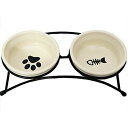 愛犬 愛猫の食事に? フードスタンド付き ペット フードボウル 2個セット ドッグ 犬 猫 イヌ 容器 えさ 給水器