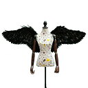 天使の羽 コスプレ 道具 羽 翼 wing ウイング ホワイト ブラック 80cm 妖精 悪魔 ファッションショー パーティーグッズ 撮影 コスチューム ハロウ...