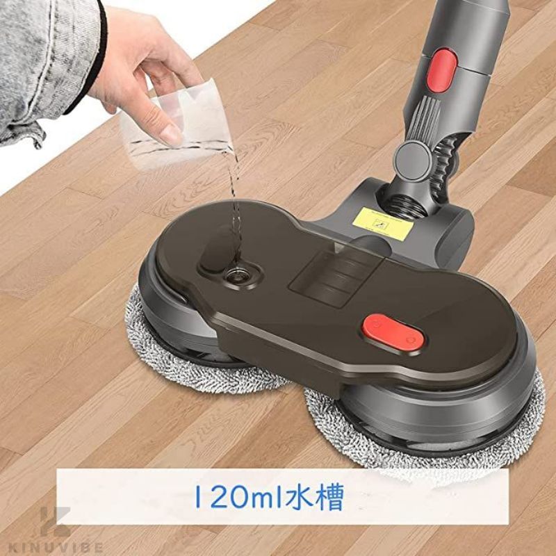 タオル6枚付き コードレス掃除機ヘッド 電動モップヘッド 乾湿両用 自走式 フロアワイパー V11V15掃除機ヘッド V10 V8