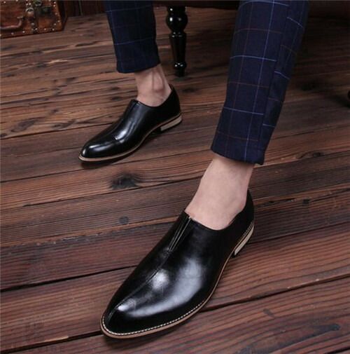 【送料無料】カジュアル防滑 革靴 シューズ ウォーキング ストレートチップ風 ローカット ローファー ビジネスシューズ メンズ スリッポン