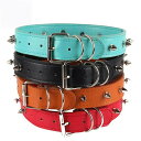 【送料無料】 DOG COLLAR 首輪 犬首輪 革製ペットカラー イヌ いぬ 犬 ファッショナブル 噛まれないように金属リベット付き 金属ファスナー付き 柔らかい 調節可能 S~XL 7色選択できる