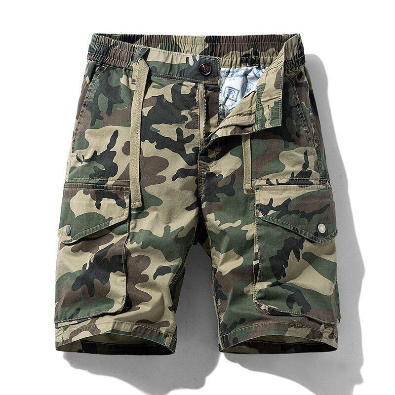 ハーフカーゴパンツ ワークパンツ メンズ ハーフパンツ カモフラージュ ショートパンツ ミリタリー ゆったり ビッグポケット カジュアル メンズファッション