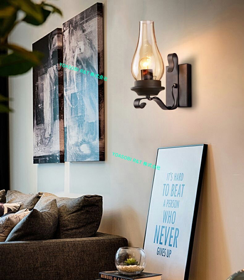 ブラケットライト 北欧 壁掛け照明 ウォールライト 階段 レトロ ガラス 和風 LED対応 玄関照明 壁掛けライト おしゃれ 室内照明 ヴィンテージ 照明器具 アンティーク カフェ風 間接照明 寝室 玄関 書斎 壁付けライト [2]