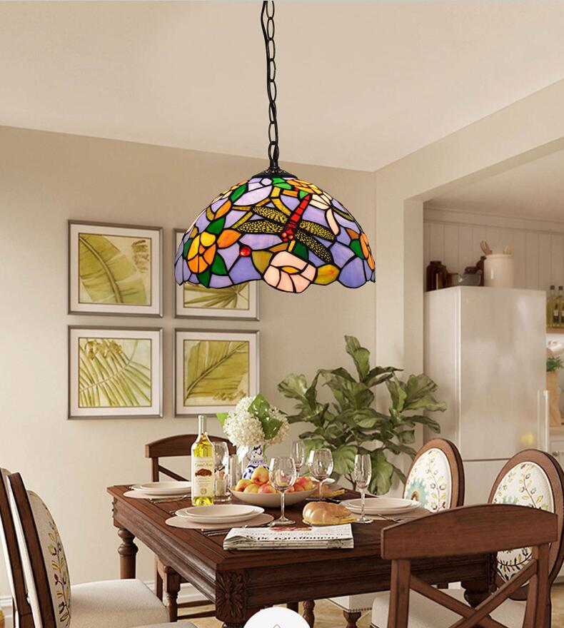 ペンダントライト 天井照明 照明 吊下げ灯 ステンドグラス 玄関照明 北欧 照明 1灯 レトロ LED 照明 室内照明 ペンダント照明 アンティーク 照明 照明器具 ペンダントランプ カフェー 居間 リビング 玄関 寝室 階段 [2]