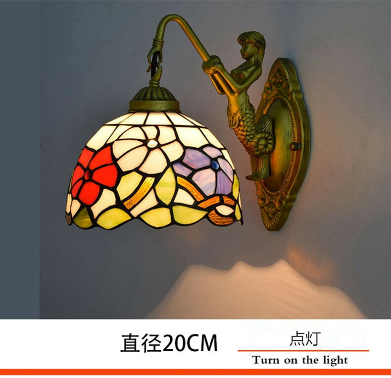 壁掛け照明 照明器具 北欧 照明 壁掛けライト ブラケットライト ステンドグラス 玄...