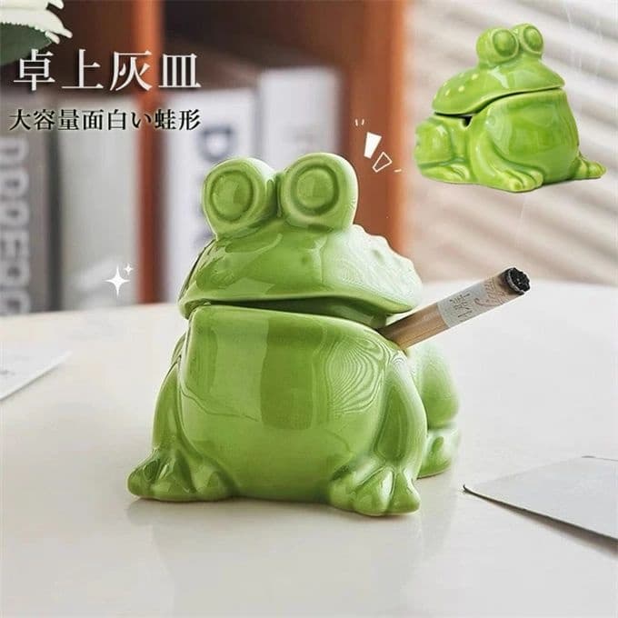 アンティーク 鋳物製 子供とカエルの灰皿 suma024745_1.jpg