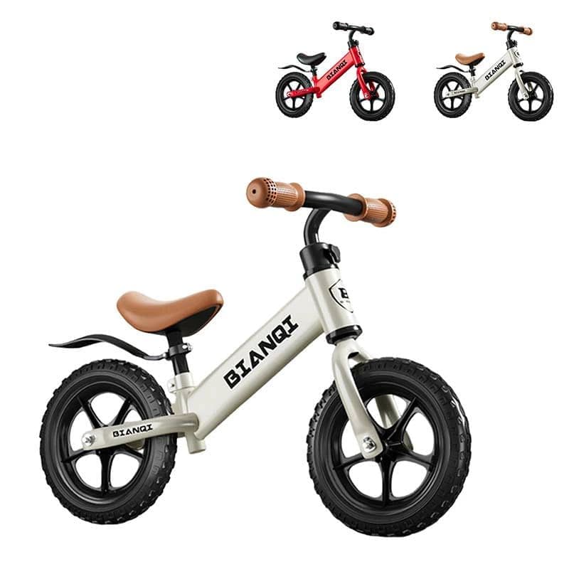 乗用おもちゃバランスバイク バランスバイク キックバイク ペダルなし自転車 キッズバイク 乗用玩具 シンプル おしゃれ 乗り物 お祝い プレゼント 男の子 女の子 D-47 ペダルなしで楽しく練習！シンプルおしゃれなキッズバイク ペダルなしで足で蹴って進む、子どものバランス感覚を養うのに最適なバランスバイクです。シンプルでおしゃれなデザインで男の子も女の子も楽しめ、自転車の練習の導入にぴったり。お祝いのプレゼントにも大変人気です。 商品について ペダルなしで足で蹴って進む、子どものバランス感覚を養うのに最適なバランスバイクです。シンプルでおしゃれなデザインで男の子も女の子も楽しめ、自転車の練習の導入にぴったり。お祝いのプレゼントにも大変人気です。 セット内容 ・バランスバイク本体1台 ・組立用工具セット サイズ・仕様 カラー 自動選択 サイズ 自動選択 ブランド 1 ※サイズは採寸方法や製造時期により、若干の誤差が生じる場合があります。 こだわりのディテール ペダルなし設計 足で地面を蹴って進む仕様で、小さなお子さまでも簡単にバランス感覚を養えます。 シンプルおしゃれデザイン 余計な装飾のないスタイリッシュな見た目で、男女問わず長く愛用いただけます。 安心乗用玩具 怪我をしにくい設計に配慮されているので、公園などでの外遊びに最適です。 おすすめの使い方 公園での外遊び／自転車練習／室内での乗り物遊び／体幹トレーニング／お散歩のお供 ギフトにもおすすめ 誕生日祝い／入園祝い／クリスマスプレゼント／記念日の贈り物／お祝いギフト ご購入前に必ずご確認ください ・乗車時はヘルメットとプロテクターの着用を推奨します ・坂道や車通りの多い場所では使用しないでください ・組立は説明書に沿って確実に行ってください ・対象年齢を超えたお子さまには使用させないでください ・定期的にネジの緩みなどの点検を行ってください