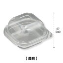 【ユニコンLS-角110ドーム/使い捨てプラスチック容器/テイクアウト/汎用フードパック/ベーカリー/スイーツ/惣菜/シンプル形状/業務用】 2