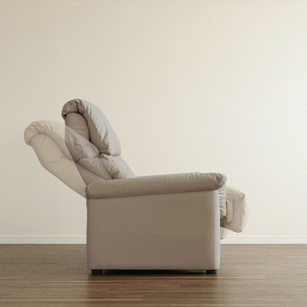 リクライニングソファ 2Pソファ ソファ 2人掛け リビングソファー sofa チェア グレー ベージュ ブラック 灰 茶 黒 ハイバック 北欧風 ナチュラル シンプル モダン 椅子 [3]