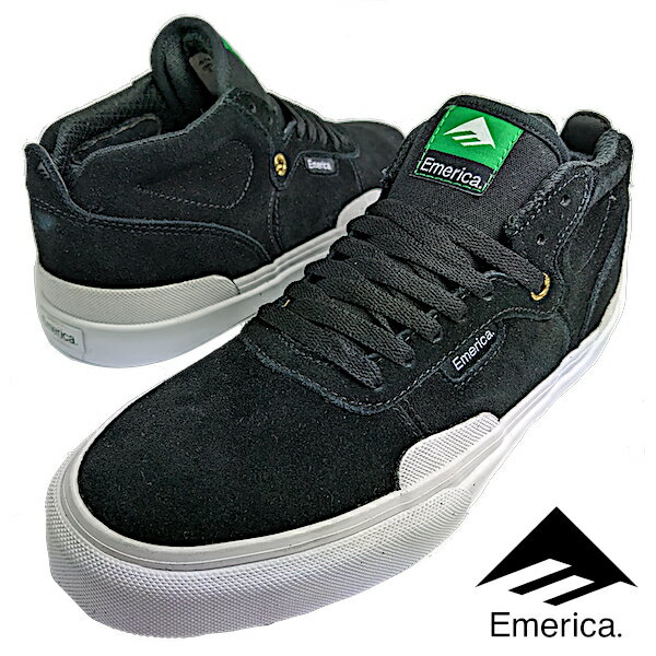 Emerica エメリカ PILLAR (715) ピラー BLACK/WHITE/GOLD ブラック ホワイト ゴールド メンズ レディース スニーカー スケシュー スケートシューズ