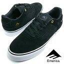 Emerica エメリカ THE LOW VULC (973) BLACK/GOLD/WHITE メンズ レディース スニーカー スケシュー スケートシューズ