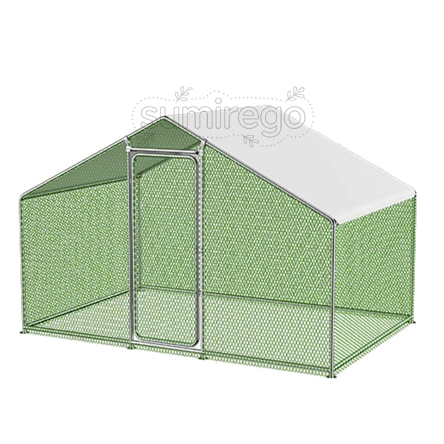 鶏小屋 屋外 大型 亜鉛メッキ鋼製 鶏舎 鶏ペン 高耐久 庭用 農場用 耐候性 防雨 防風性/紫外線防止 家禽ケージ ウサギハッチ 七面鳥 アヒル ガチョウ 歩行用 チキンラン アヒル ウサギの生息地用 飼育ケージ 組み立て簡単 1.5*2*2M