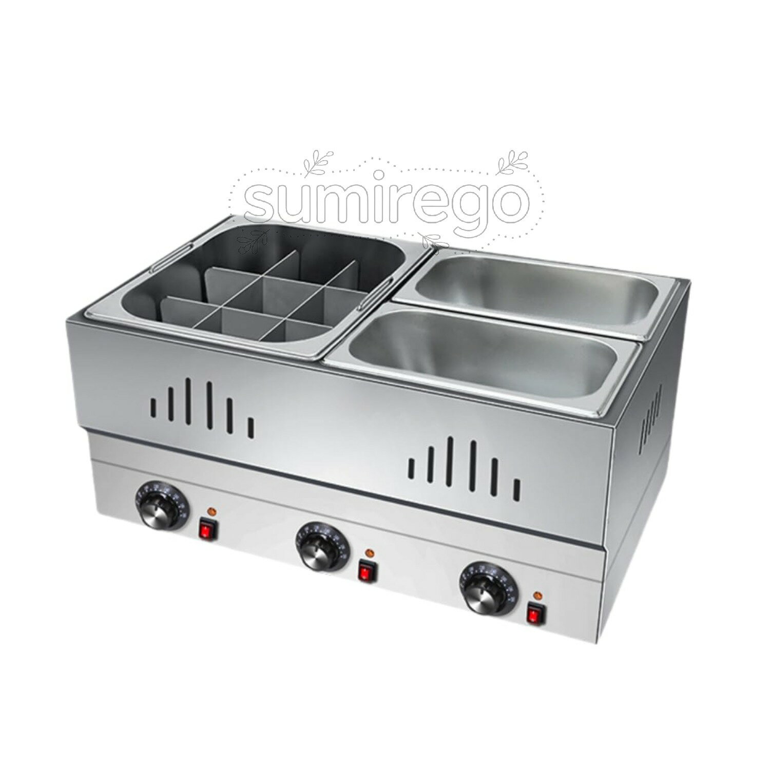 おでん鍋 電気おでん鍋 業務用デスクトップおでん機 デスクトップ麺調理機 麻辣湯電気麺調理器 50-250℃温度調節可能 自動保温機能 仕切り鍋 ステンレス鋼 大容量デスクトップおでん鍋 多用途おでん鍋 卓上万能鍋 しゃぶしゃぶ鍋 中華火鍋 卓上鍋 スパイシー鍋 関東煮 業務用