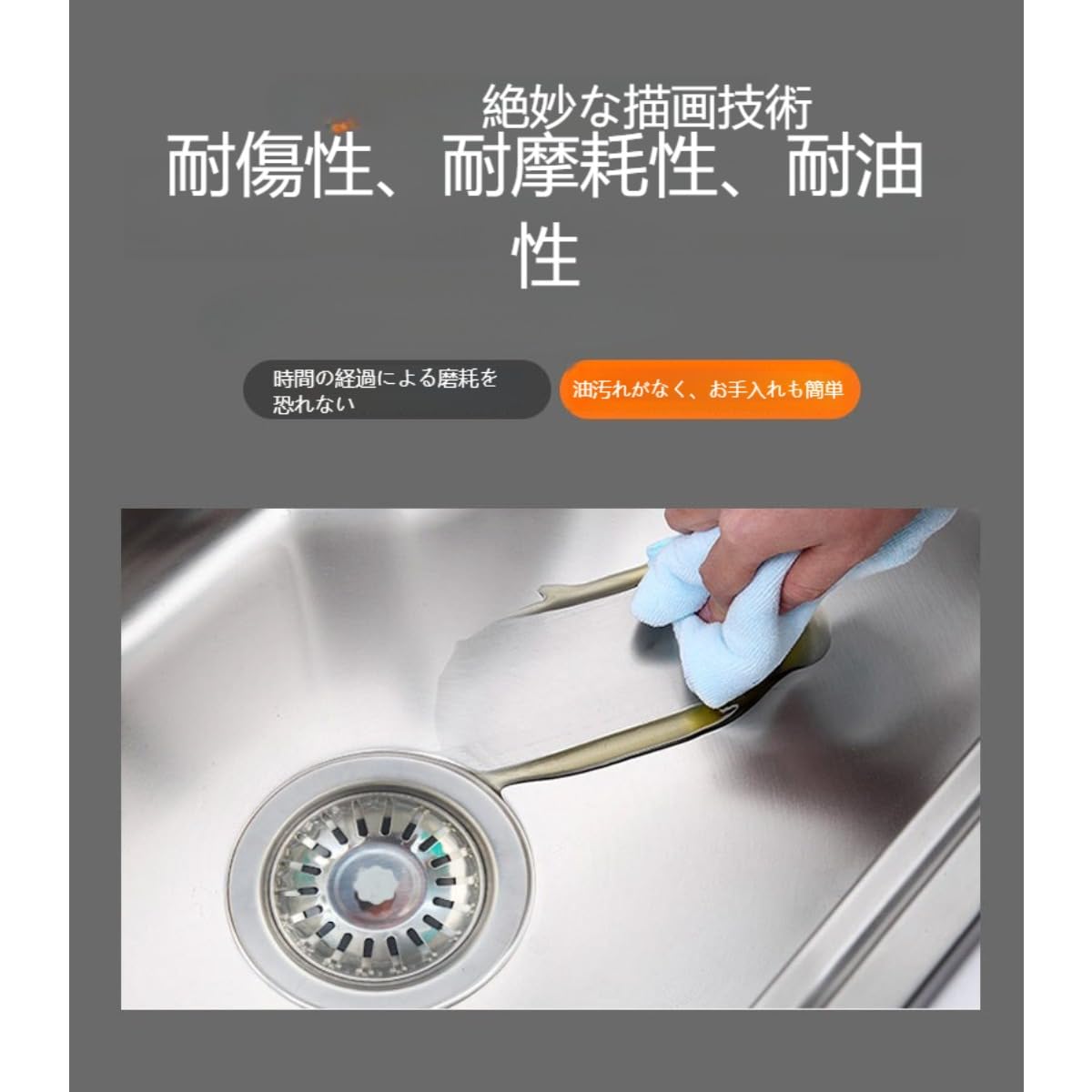 蛇口付きダブルシンク 屋外・屋内簡易式ガーデンシンク ステンレス製流し台 錆びず 大容量自立型シンク 業務用シンク 2 槽 ワークベンチ・バー・レストラン用 P4