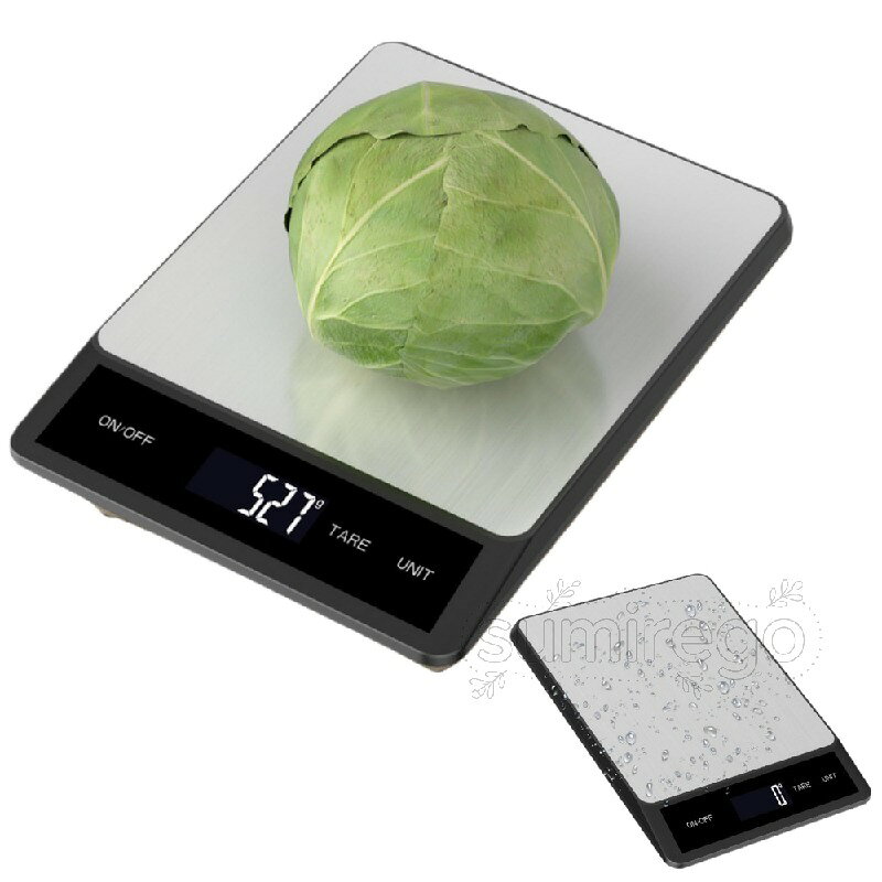 電子スケール デジタルキッチンスケール 高精度 0.001kg ステンレススチール 6単位表示 デジタルディス..