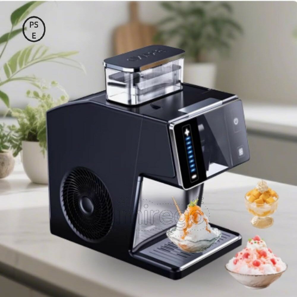 スラッシュマシン スノーフレーク製氷機 雪融解機 高速製氷機 業務用スノーフレーク 小型ミルクアイスかき氷機 自動洗浄機能 速度調整可能 スムージー ミルク アイスクリーム、スラッシー用 レストラン スーパーマーケット カフェ用 (ブラック)